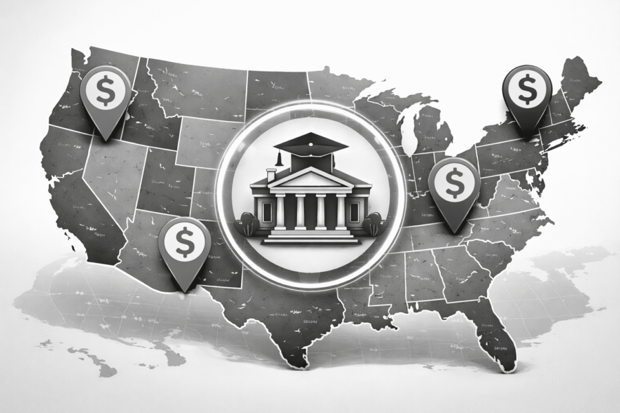 Higher Education Salaries by region